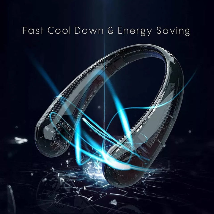 Mini Neck Fan Portable Hanging USB Rechargeable Bladeless Cooling Air Cooler