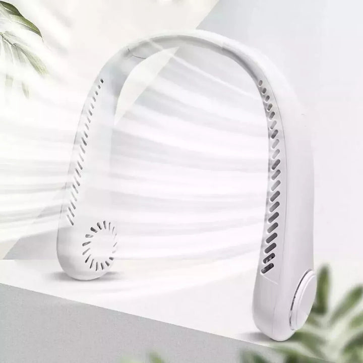 Mini Neck Fan Portable Hanging USB Rechargeable Bladeless Cooling Air Cooler