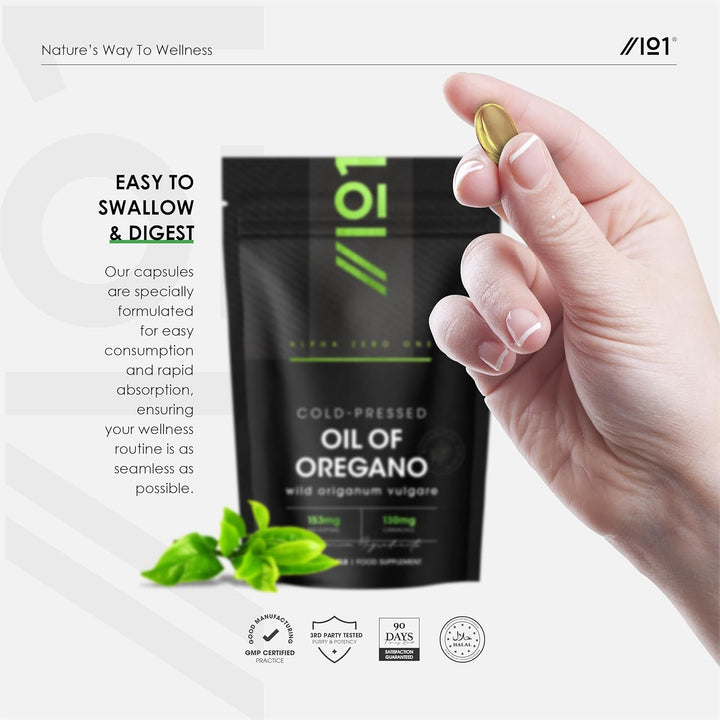 130Mg Carvacrol – 153Mg Oregano Oil per Softgel – Cold-Pressed – World Highest C