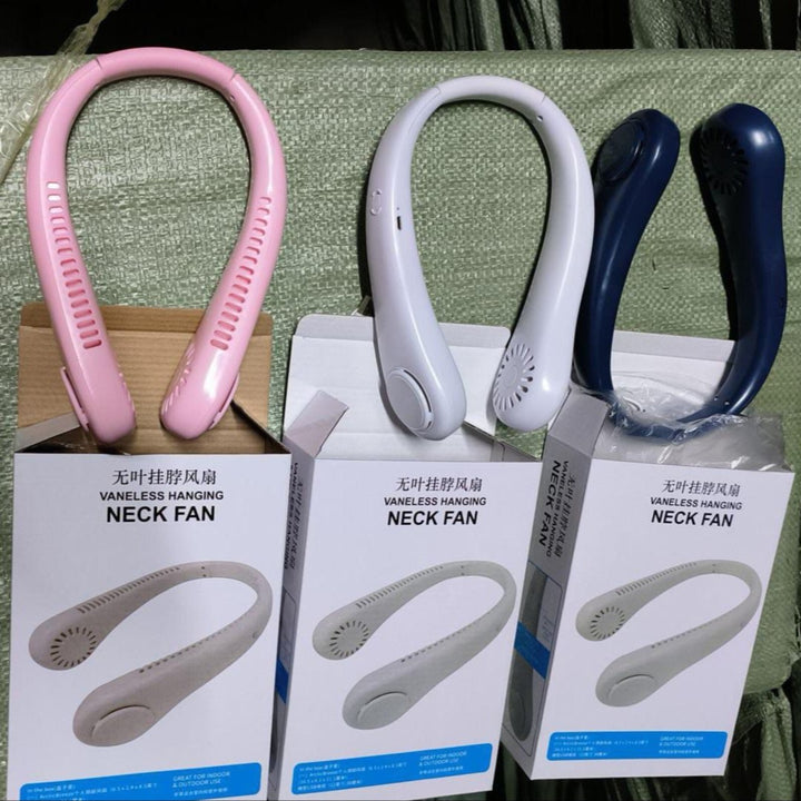 Mini Neck Fan Portable Hanging USB Rechargeable Bladeless Cooling Air Cooler