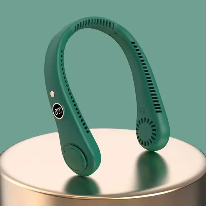 Mini Neck Fan Portable Hanging USB Rechargeable Bladeless Cooling Air Cooler