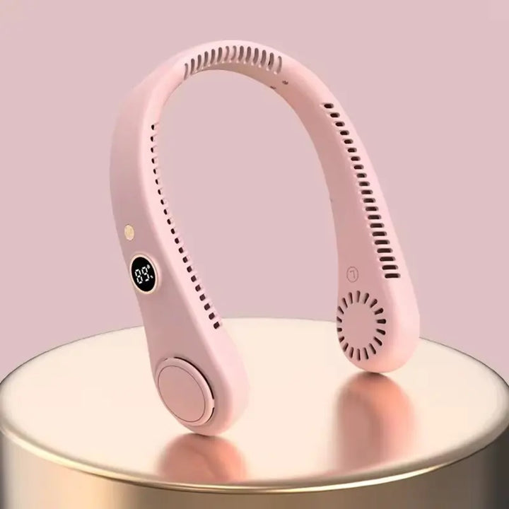 Mini Neck Fan Portable Hanging USB Rechargeable Bladeless Cooling Air Cooler