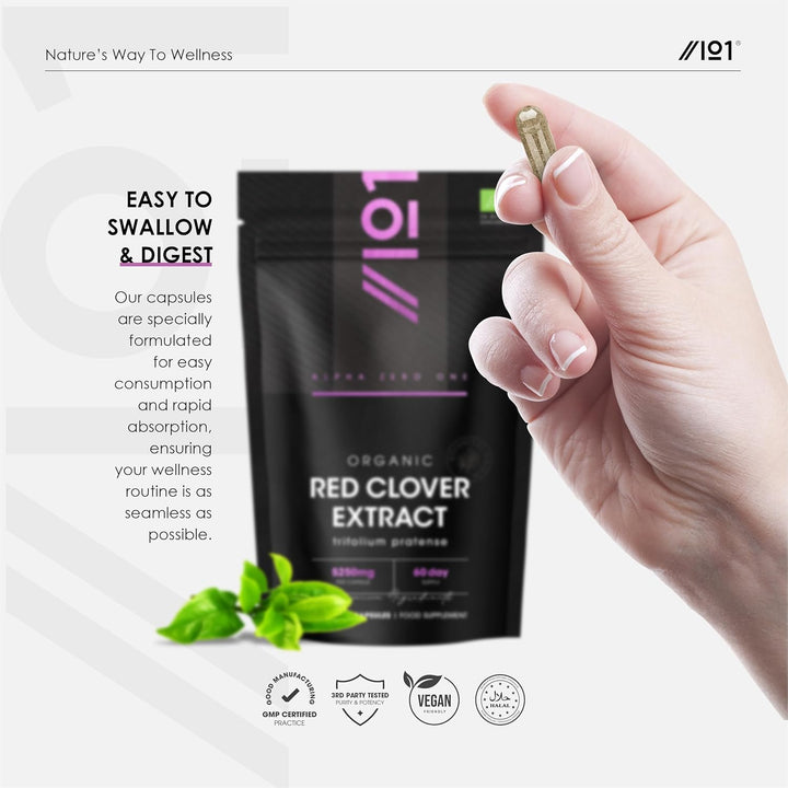Organic Red Clover Extract 5250Mg - for Use during the Menopause - Potent 15:1 P