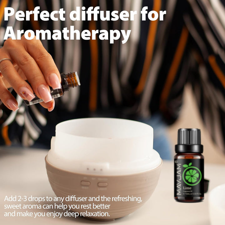 MAYJAM Fruity Fragrance Essential Oils Set 8 X 10ML, Fruits Scented Oils for Dif