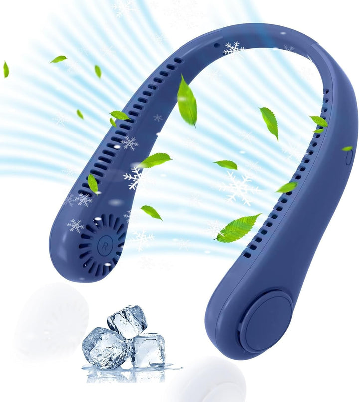 Mini Neck Fan Portable Hanging USB Rechargeable Bladeless Cooling Air Cooler