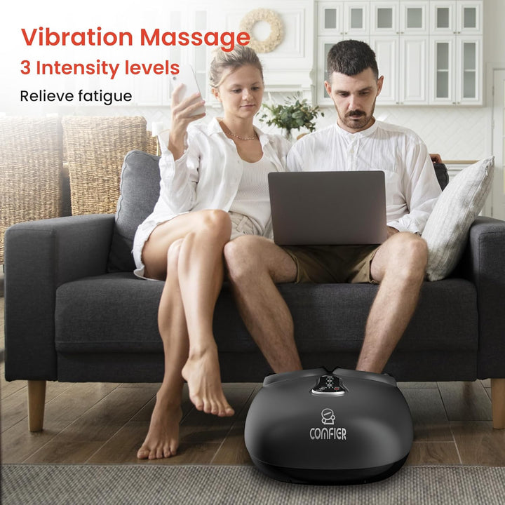 Foot Massager Machine with Heat, Shiatsu Feet Massager, Foot Warmer, Remote Control, Customizable Settings for Home Office Use, Gifts for Women Men