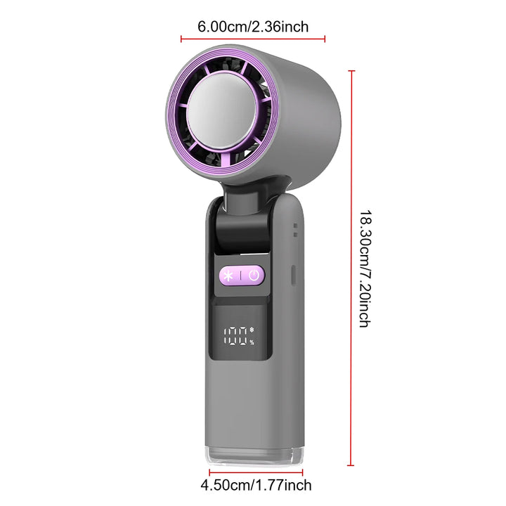 Small Pocket Fans Speed(100) Ice Cooling Handheld Fan 13000 Rpm 3-In-1 Portable Fan with Ice Cooler Rechargeable