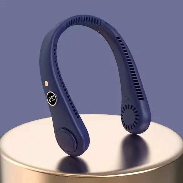 Mini Neck Fan Portable Hanging USB Rechargeable Bladeless Cooling Air Cooler