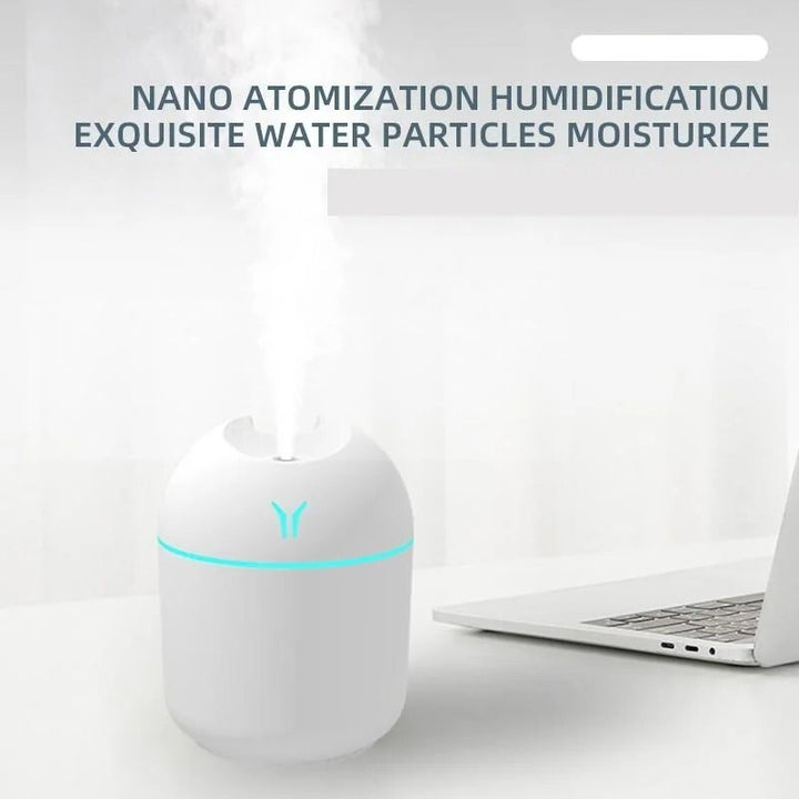 250ML Mini USB Air Humidifier Essential Oil Diffuser Ultrasonic Quiet Mist LED