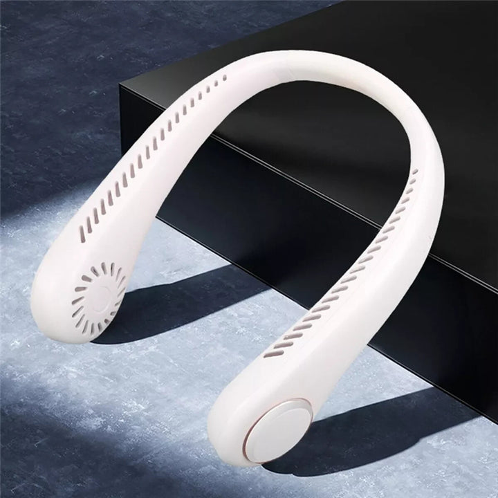 Mini Neck Fan Portable Hanging USB Rechargeable Bladeless Cooling Air Cooler