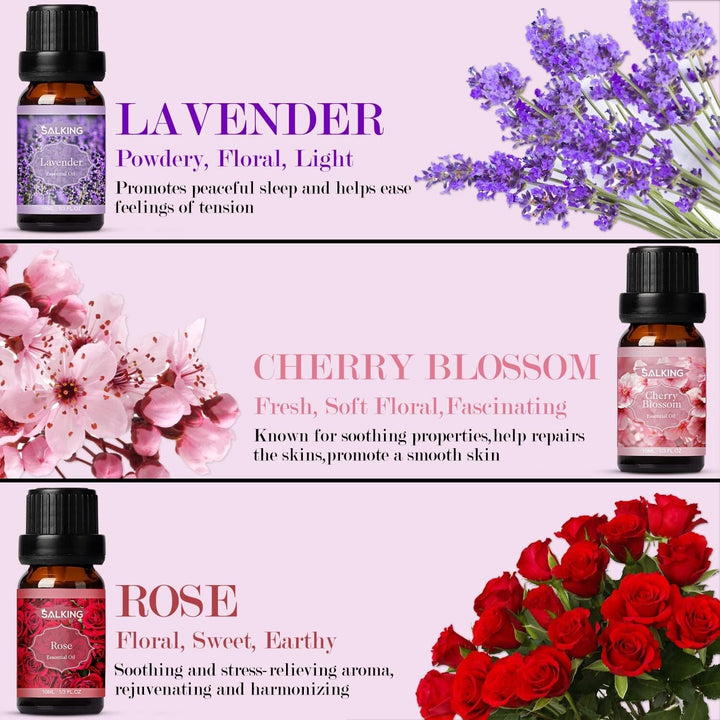 Essential Oils Aromatherapy Pure Essential Oil Fragrances Diffuser Burner UK