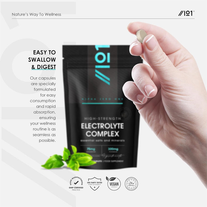 Electrolyte Complex – 180 Vegan Tablets – High Strength with Magnesium, Chloride