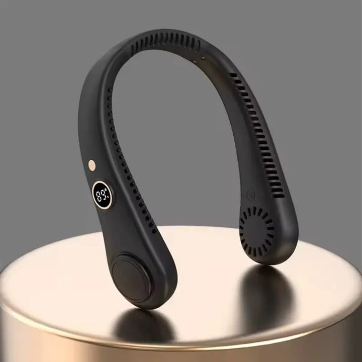 Mini Neck Fan Portable Hanging USB Rechargeable Bladeless Cooling Air Cooler