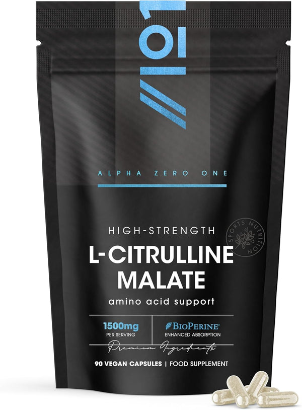 L-Citrulline Malate 1500Mg with Bioperine® - 90 Vegan Capsules - High Strength F